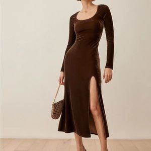 Reformation Finneas Velvet Dress NWT